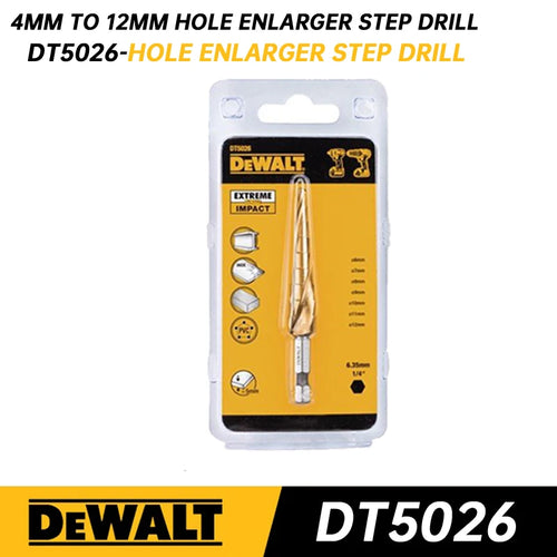 DEWALT DT5026 DT5027 DT5030 DT5031 Lochvergrößerer Stufenbohrer 1/4 Sechskant 