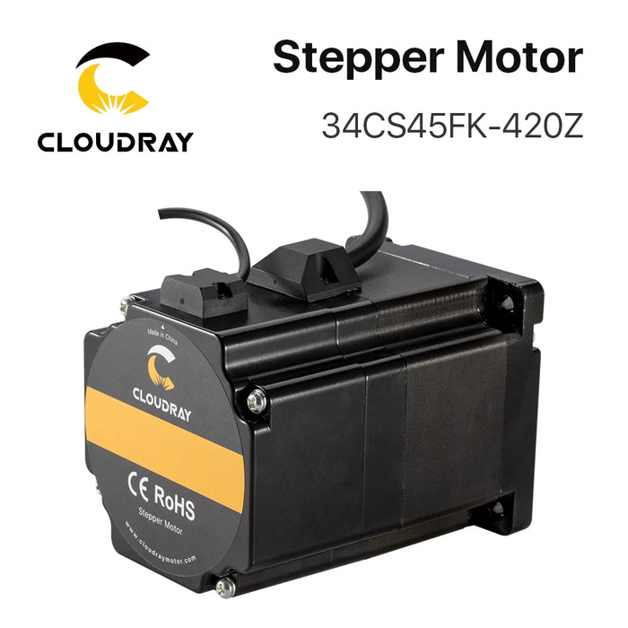 Nema 34 Stepper Motor - 119mm, 4.5Nm, 4.2A, with Brake & Keyway Shaft, 2-Phase