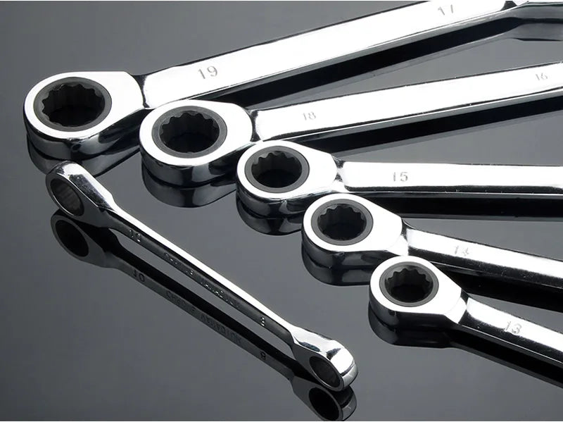 Double Head Ring Ratchet Wrench 8/9/10/11/12/13/14/15/16/17/18/19mm