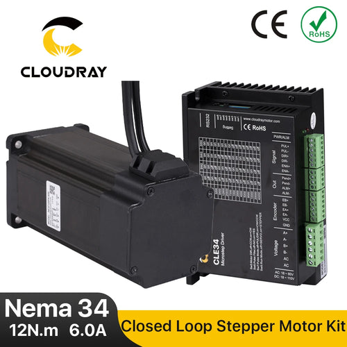 Cloudray Nema 34 geschlossener Schrittmotorsatz mit Encoder 12 Nm geschlossen 