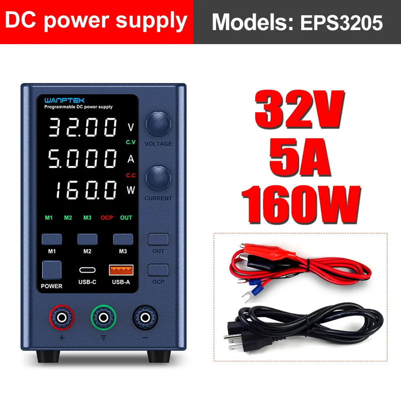 GA3010B Adjustable DC Bench Power Supply 32V 10A with USB Display – Digital Lab Voltage Regulator