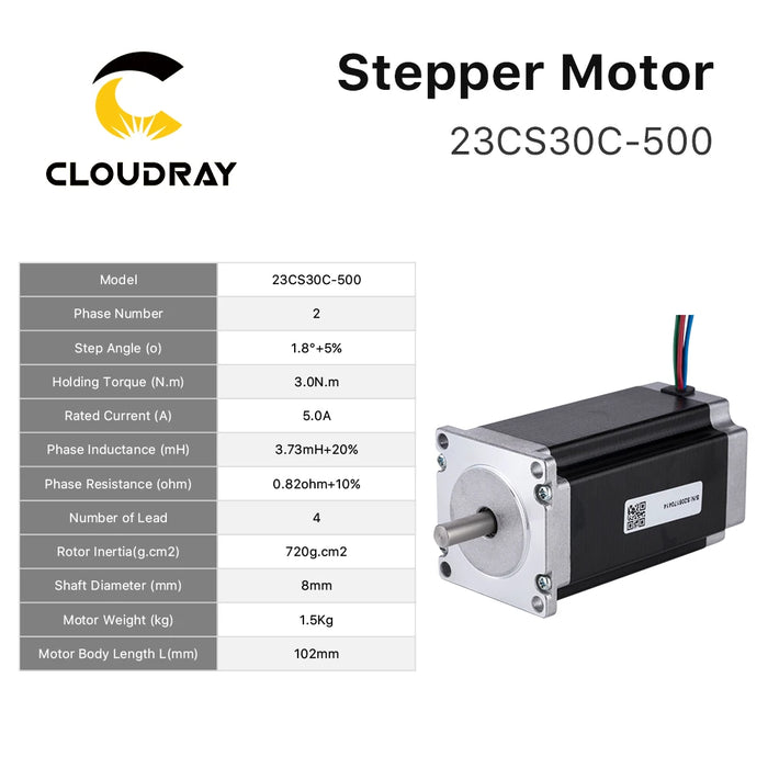 Cloudray 3/4-Achsen-CNC-Kit Nema23 3,0 Nm Schrittmotortreiber USB LPT 