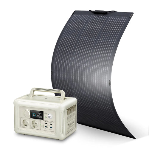 ALLPOWERS Solar Generator 600W Powerstation With Solar Panel 100W