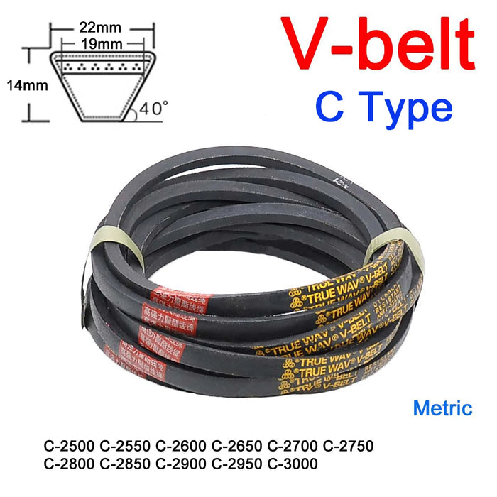 C Type V-Belt – Standard Rubber Belt, 22mm Width