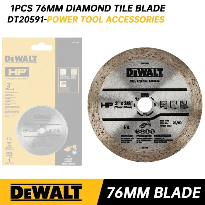 DEWALT 76MM Multi Material Blade Diamond Tile Blade Steel Cutting For