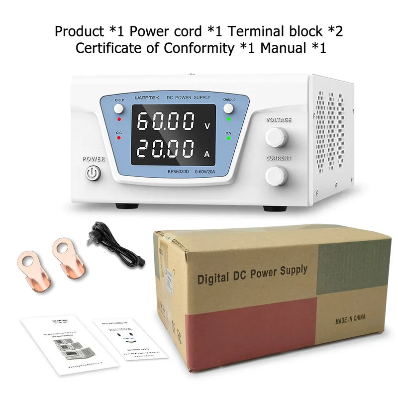 Programmable DC Bench Power Supply RS232/RS485 30V–300V Automatic Voltage Regulator KPS Series