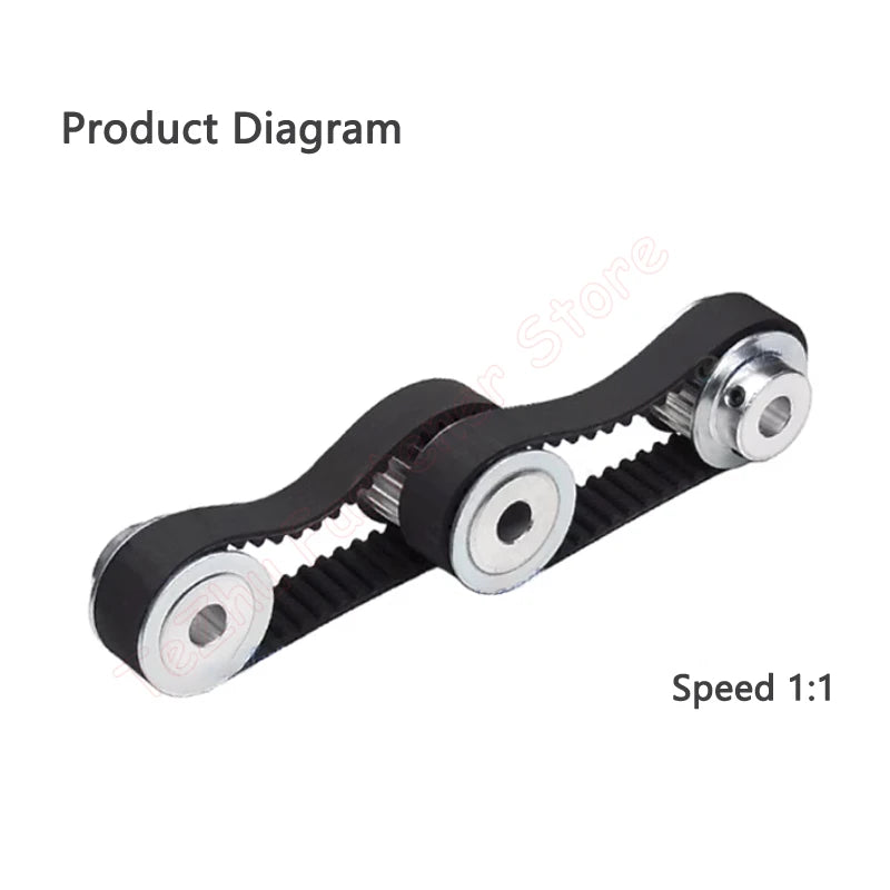 Polea de sincronización de ruedas múltiples 2GT 1:1 de 24 dientes para ancho de correa 6 