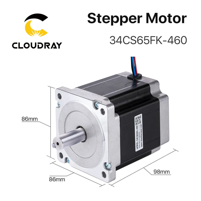 Cloudray Nema 34 Open Loop Stepper Motor Kit with 6.5N.m Torque and DM860S Driver - 4.6A