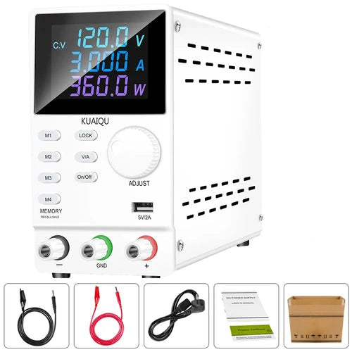 Laboratory DC Power Supply, 120V 3A Adjustable Switching