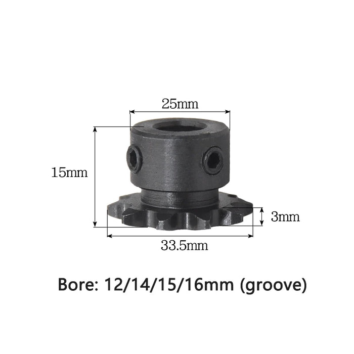 1pc 15T 04C Chain Gear 45# Steel 15 Teeth Industrial Transmission