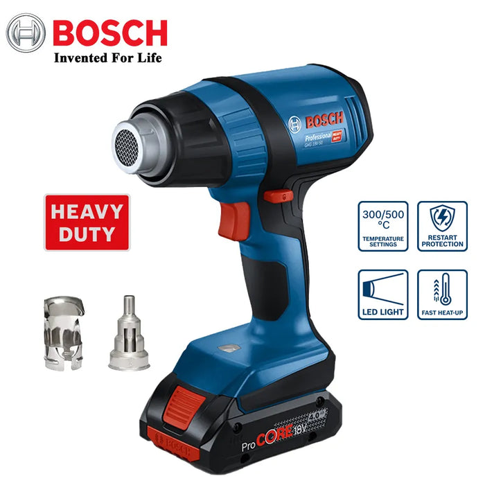 Bosch GHG 18V-50 Professional Cordless Heat Gun – 300-500°C Heavy-Duty Rechargeable Hot Air Gun