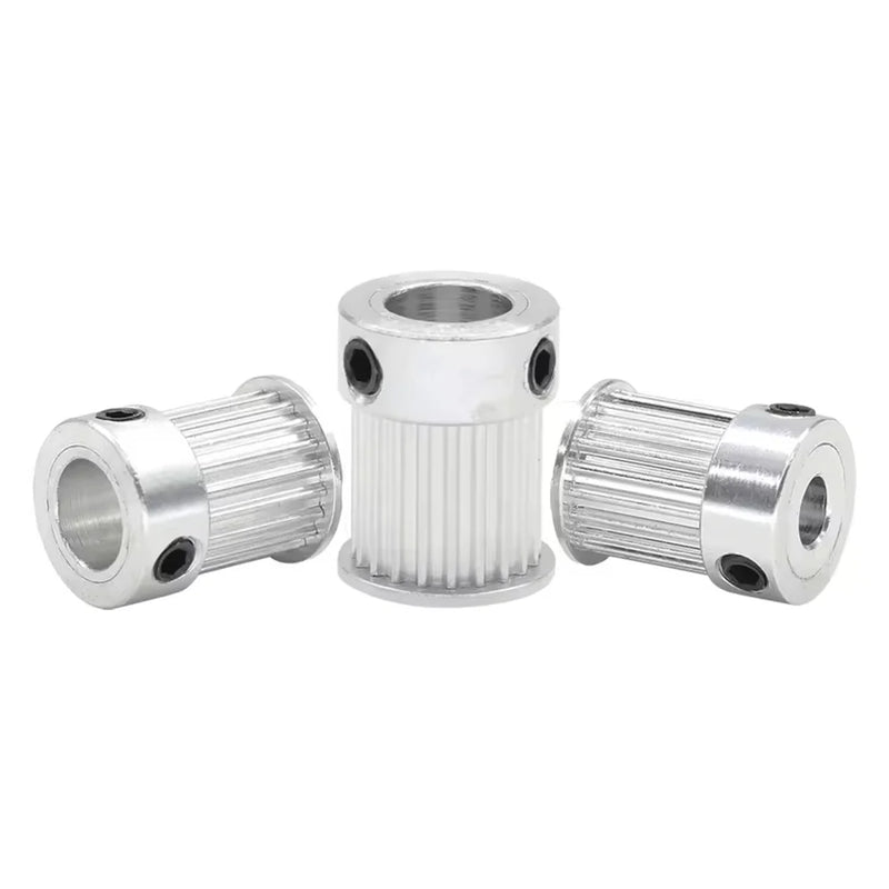 2GT / GT2 Timing Pulley (BF / K Type) – Aluminum Synchronous Pulley, 14T–25T, Bore 3–12 mm, for 6/10 mm Belts