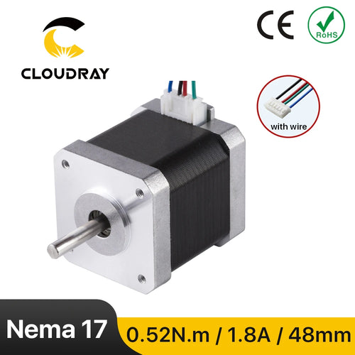 Cloudray 48mm Nema 17 Stepper Motor 52N.cm 1.8A 2 Phase with 4-lead