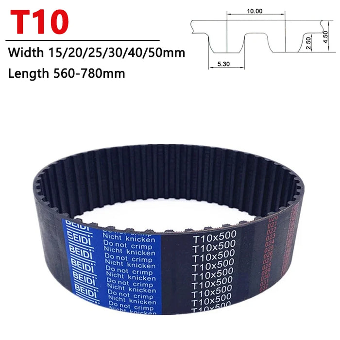 T10 Timing Belt – Length 560 to 780 mm