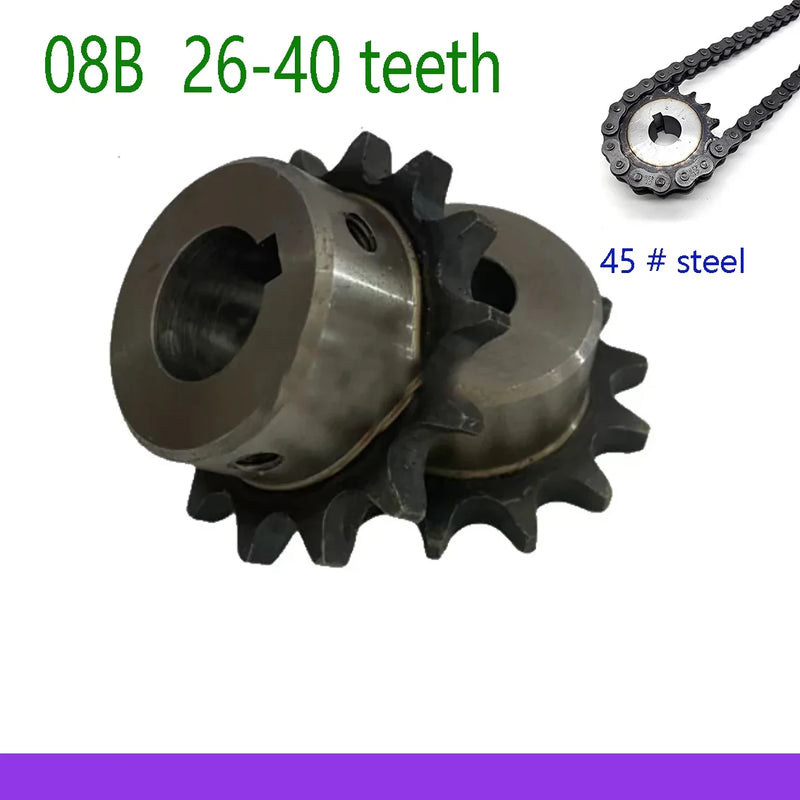 26T 08B Chain Gear - 26 Teeth Precision Industrial Drive Sprocket