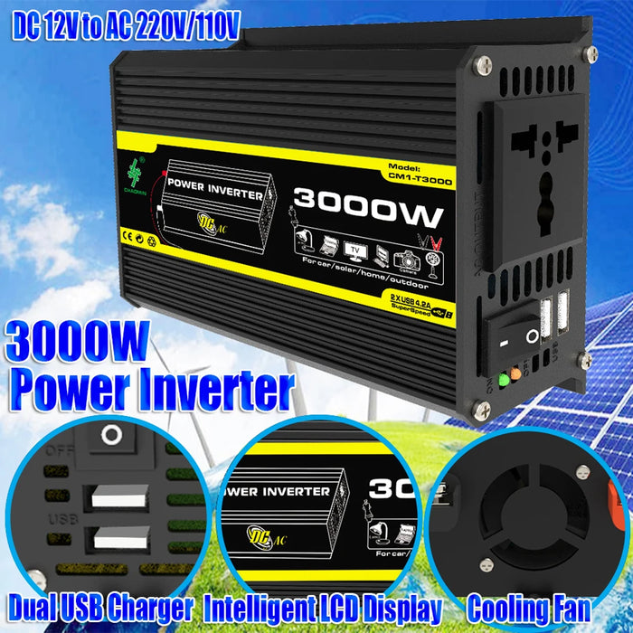 Car Inverter – 300W DC to AC Power Conversion with Multiple Safety Features