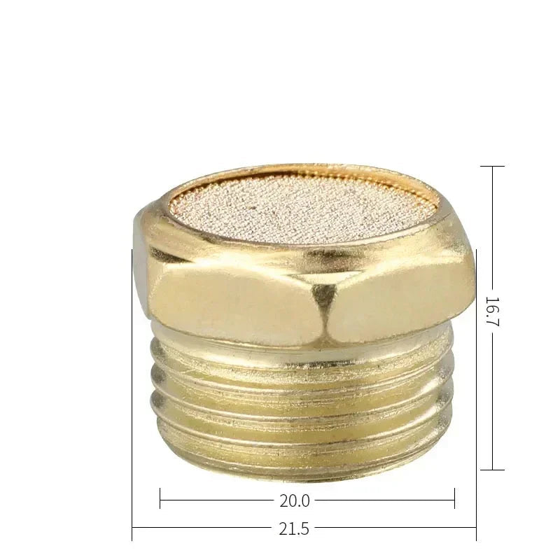 Brass Pneumatic Exhaust Muffler Silencer M5 – G1 (1/8"–1") | BSL Noise Reduction Filter (10–200 PCS)