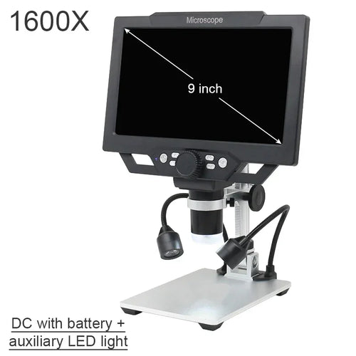 1600X 1200X 600X Microscopio digital USB portátil 9" 7" 4,3" vídeo LCD 