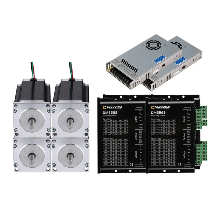 4 Axis CNC Router Kit 3N.m Nema 23 Stepper Motor + DM556S Stepper