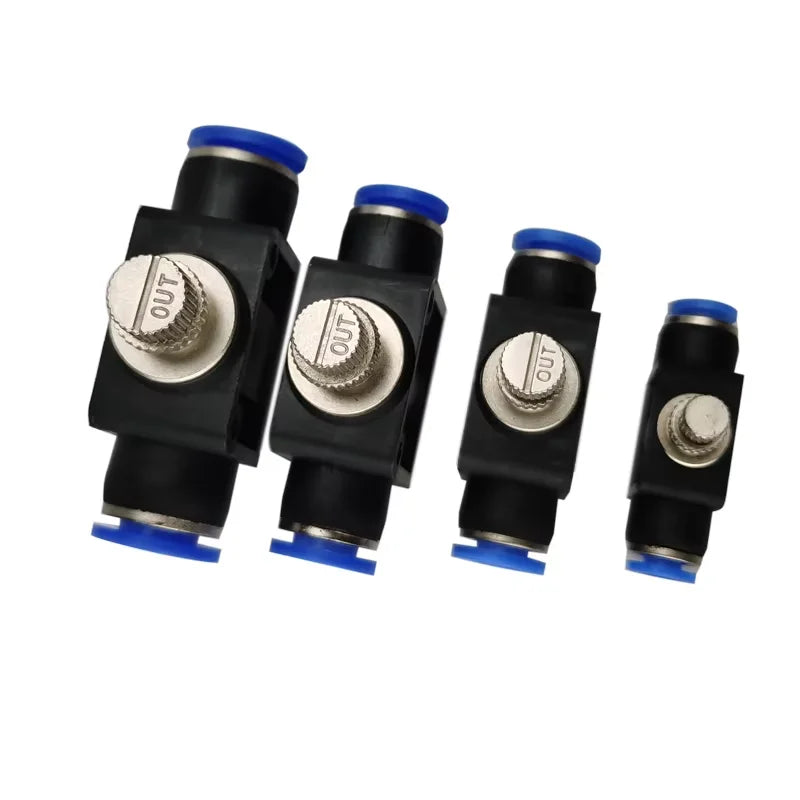10PCS LSA Pneumatic Speed Control Valve – Air Flow Throttle Regulator 4–12mm
