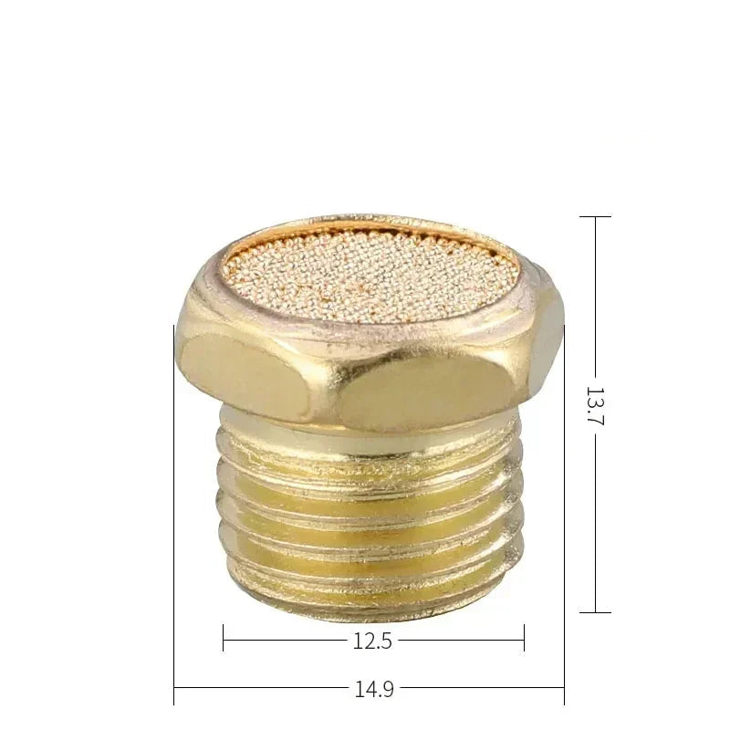 Brass Pneumatic Exhaust Muffler Silencer M5 – G1 (1/8"–1") | BSL Noise Reduction Filter (10–200 PCS)