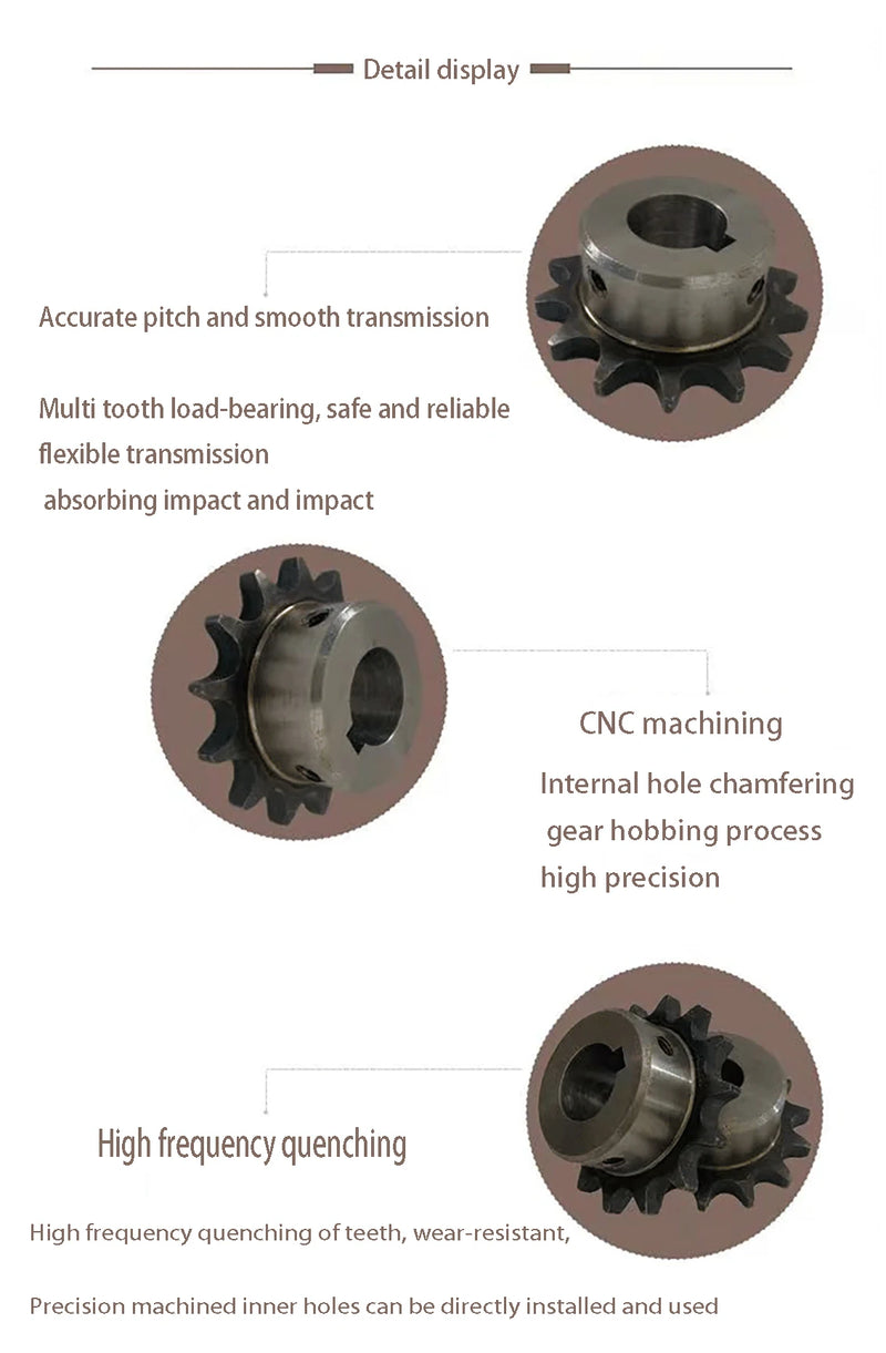26T 08B Chain Gear - 26 Teeth Precision Industrial Drive Sprocket