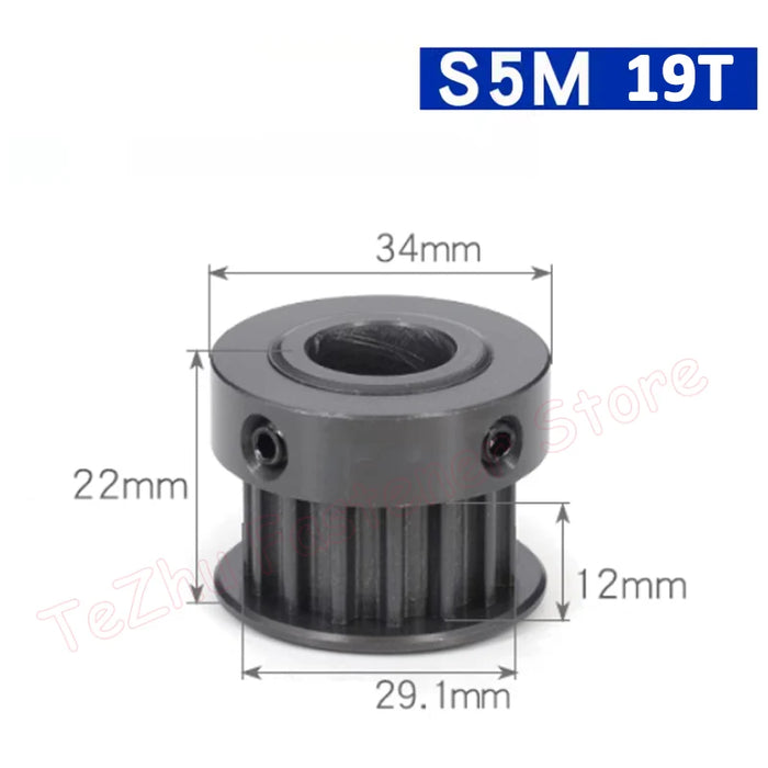 S5M Timing Pulley Synchronous Wheel (K Type) with 18, 19, and 20 Teeth