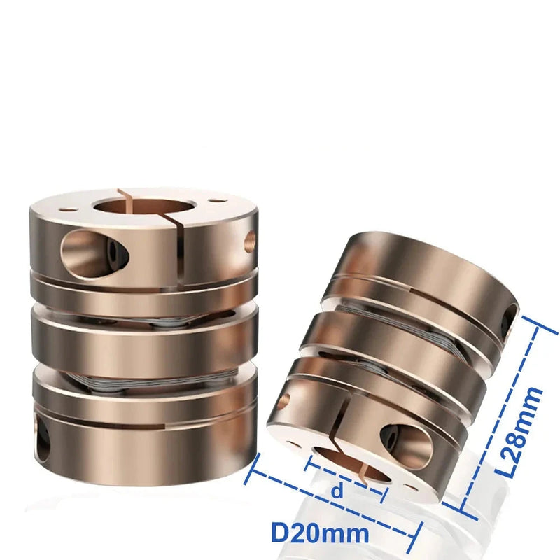 D20L28 Acoplador de disco doble de 3 mm a 8 mm, alta precisión, flexible 