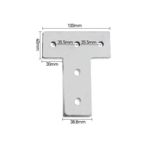 20/30/40/4080/4590L T-Shaped CrossSteel Connecting plate 5/10PCS