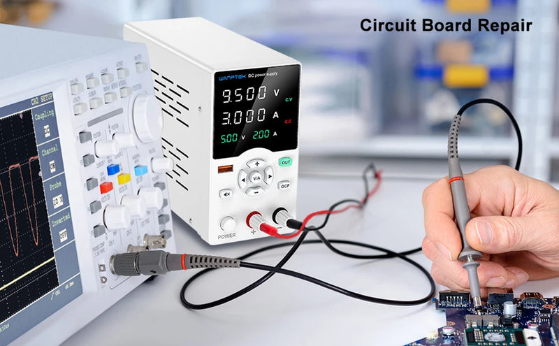 GA3010B Adjustable DC Bench Power Supply 32V 10A with USB Display – Digital Lab Voltage Regulator