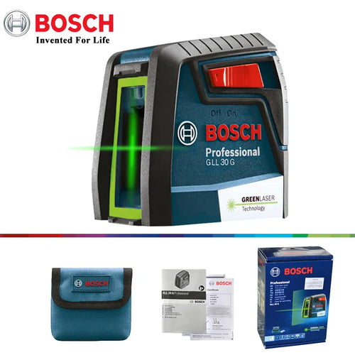 BOSCH Nivel Láser GLL30G Vertical Horizontal Luz Verde Alto 