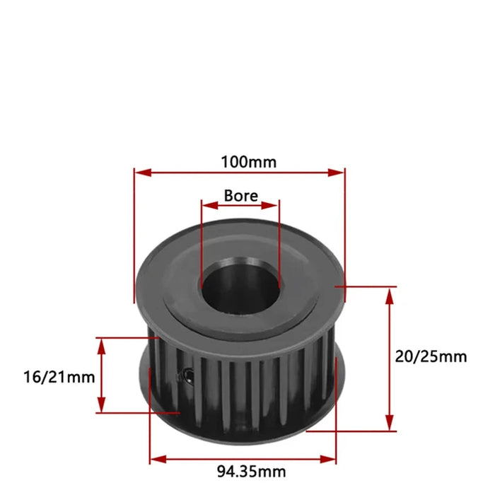 HTD5M 60 dientes 45# polea de sincronización de acero HTD 5M 60T síncrono 