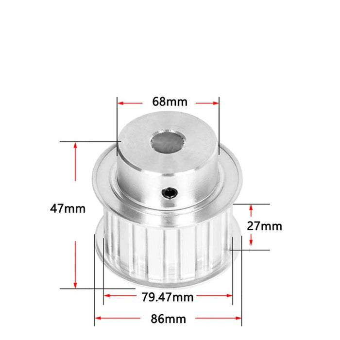 20 Zähne L-Zahnriemenscheibe 20T Aluminium Synchronrad Bohrung 8 10 