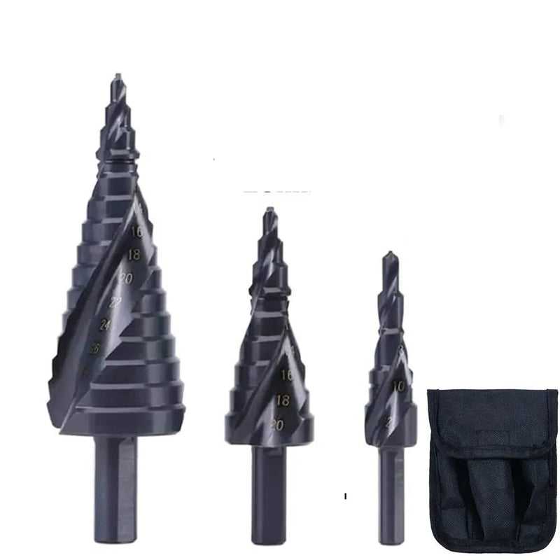 Juego de brocas escalonadas de cobalto HSS, 3 uds., 4-32mm, nitrógeno, acero de alta velocidad