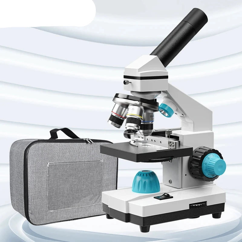 2000X HD Biological Microscope – Coarse Adjustment Monocular Microscope for Student Lab Education + Electronic Eyepiece + LED USB