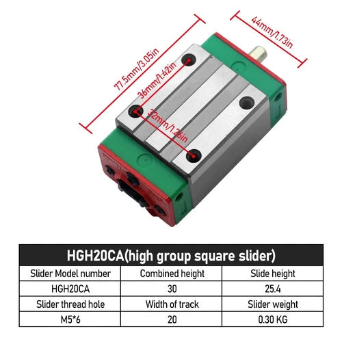 High-Precision Carriage Blocks - HGH & HGW Series for Linear Guide Rails