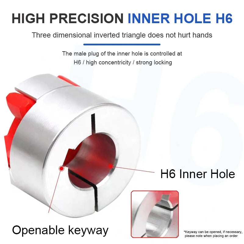 Mandíbula flexible de aluminio del acoplador flexible del motor de la araña D20L25 