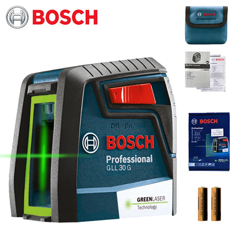 BOSCH Nivel Láser GLL30G Vertical Horizontal Luz Verde Alto 