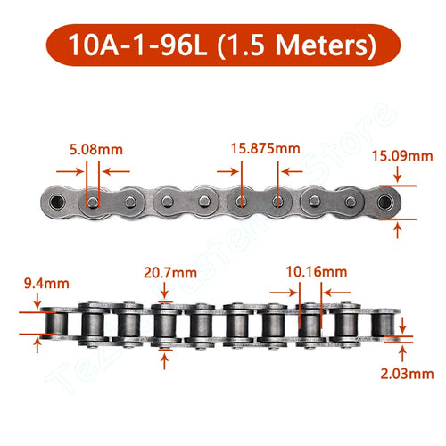 10A Roller Chain / Chain Links Connector Industrial Transmission