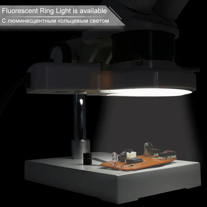 reparación que suelda del microscopio estéreo industrial iluminada 20X 40X 