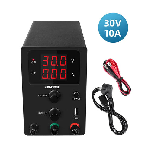 NICE-POWER Digital USB DC Lab Power Supply, Regulated with LCD