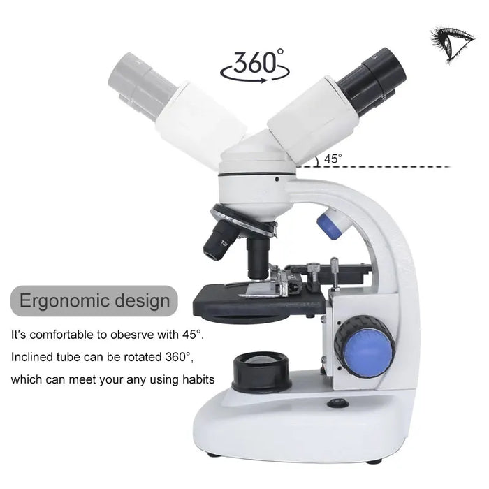 2000X Biological Microscope with Digital Camera and Wide-Field Eyepieces