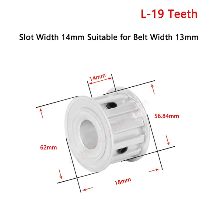 19 Teeth L Timing Pulley - Aluminium Synchronous Wheel