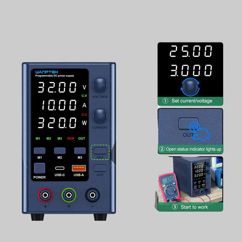 APS/TPS/EPS Series Adjustable DC Bench Power Supply (30V–160V, 2A–10A, 150W–360W) | Digital Lab Power Source