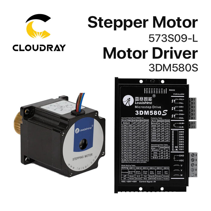 Cloudray Leadshine Nema 23 3-Phase Stepper Motor Kit – 0.9N.m / 1.3N.m