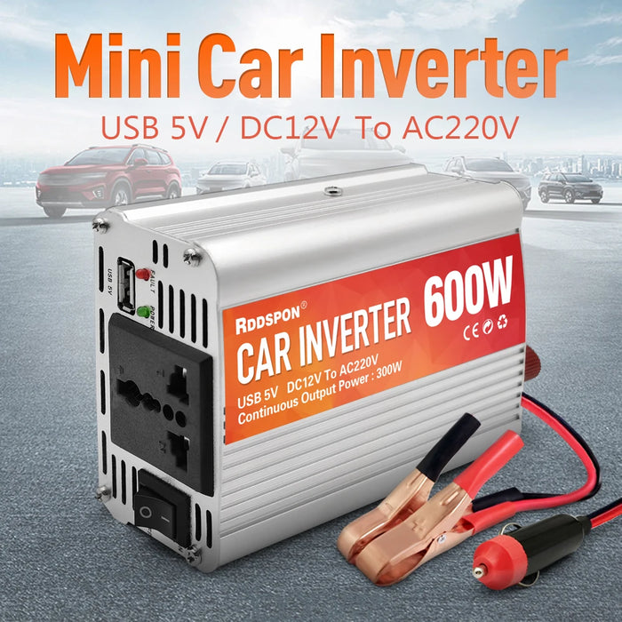 Mini Car Inverter 200W 400W 600W Modified Sine Wave Power Inverter DC