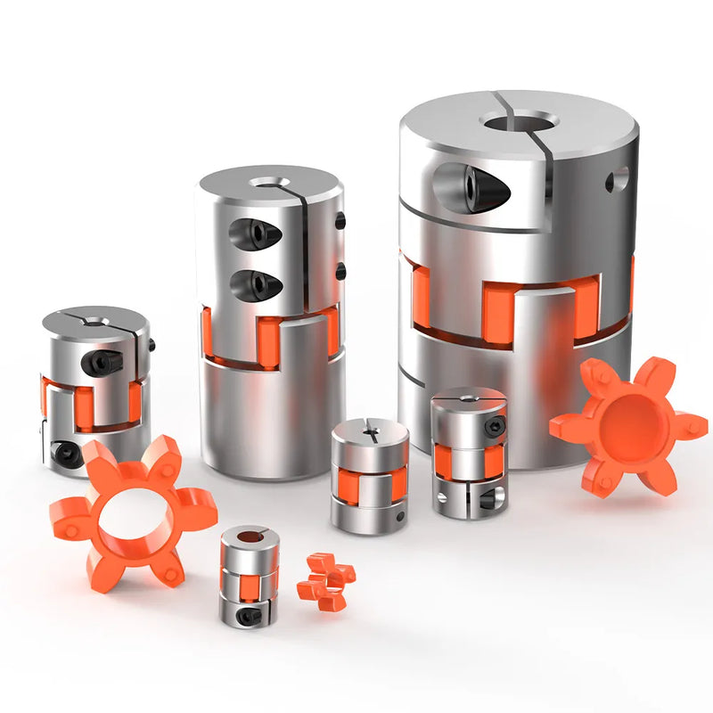 D55L66 Ciruela Acoplador de eje flexible Araña elástica 4 mandíbulas Paso a paso 