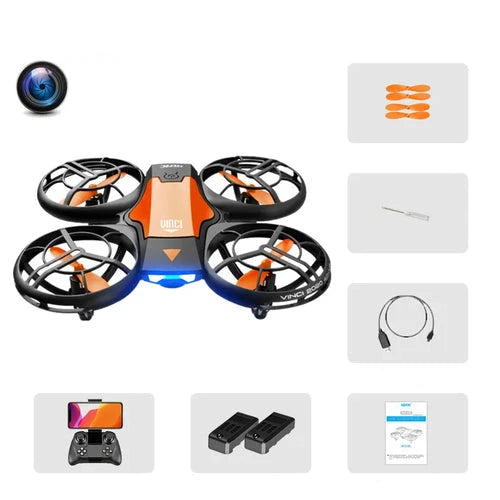 V8 Foldable Drone with HD Camera, WiFi FPV, and Altitude Hold