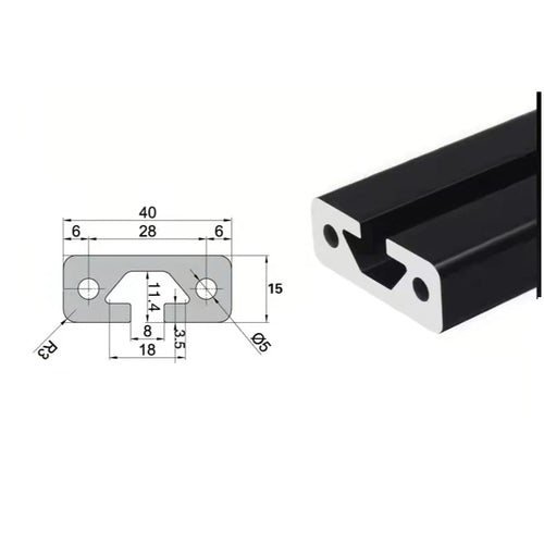 15x40mm Modular Aluminum Profile System