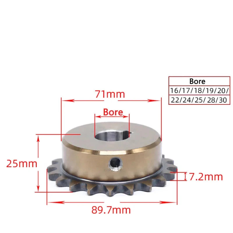 20T & 22T HTD8M Timing Pulley with Keyless Bushing - 8-20mm Bore